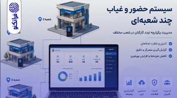حضور و غیاب چند شعبه‌ای برای فروشگاه‌ها و نمایندگی‌ها